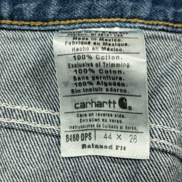 Carhartt Jeans Mens 44 x 28 Straight Leg Relaxed Fit Vintage Utility Outdoors - Picture 2 of 4